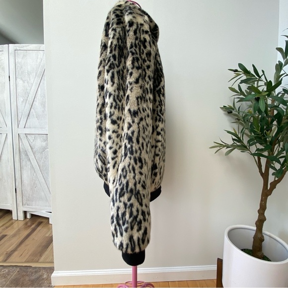 Urban Outfitters Cheetah Animal Print Bomber Jacket Size Small Hipster Mob Wife - Picture 5 of 11